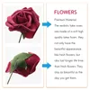 Decorative Flowers Artificial 25Pcs Real Looking Burgundy Fake Roses With Stems For DIY Wedding Bouquets Red Bridal Shower