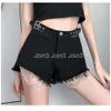 Zomer nieuw ontwerp dames coole mode high taille ketens patchwork a-line los shorts broek smlxlxxl