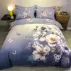 Bedding Sets Chinoiserie Floral Duvet Quilt Cover Asian Style Vintage Shabby Blossom Cotton Soft Set Bed Sheet Pillowcases