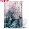 Douchegordijnen Moderne gordijnset Marble Pink Inks Liquid Creative Abstract Vintage Non-Slip Tapjes Toiletdeksel Badkamer