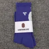 Calzini all'ingrosso Donne maschile calze in cotone puro 24 colori Sports Sockings Letter Color Tie-Dye Printing