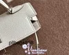 Handbag Keliys Genuine Leather 7A bag mini 2nd generation mushroom white OT Mushroo Chevre goat skin silver buckle
