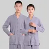 Ethnic Clothing Tang Suit Chinese Style Men's Long Sleeve Cotton Linen Clothes Meditation Improved Hanfu Monk's Plus Size Lay Buddhist