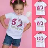 T-shirts Shirt Birthday 1-12 T-shirt d'anniversaire T-shirt Wild Tee Girls Party T-shirt Theme Clothes Kids Gifts Fashion Tops Tshirt T240513