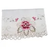 Table Mats Durable Practical Tablecloth Small Cover Lace Oval Reusable Satin Fabric Runners Washable White