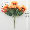 Decorative Flowers Artificial 30cm High Quality Silk Orchids Home Living Room Vase Decor Fake Wedding Bridal Party Decoration Accessories