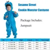 Sesame Boys Deluxe Cookie Plush Jumpsuit Street Cookie Toddler Halloween Costume Child 240513