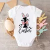 Rompers Cotton My 1st East Jumpuit adatto per neonati Bianco bianco a maniche corta Pasqua per bambini Rompeggio carino Summer Streight Adatting Outfitl2405