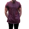 Vêtements ethniques Kaftan Men Dress Shirts Hip Hop Robe Africaine Dashiki Africa T-shirt décontracté T-shirt Homme 2024 sans pantalon