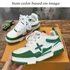 2024 Nieuwe mode skate v Designer Casual schoenen Low OG Originele kalfsleer leer damesheren trainers luxe platform overlays virgil groene buitensport sneakers