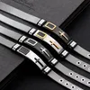 Men Bracelets Correntes manuais Bracelet Moda Moda de aço inoxidável Cadeia de relógio para homens Cross Bracelet Gold Silver Black