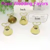 Fournitures de fête Embrasser Sier Event autre Gold Bell Place Carte Holder / Photo Holder Table de table de mariage Decoration Favors P1202