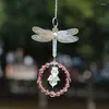 Dekoracyjne figurki 1pcs Dragonfly Crystal Suncatcher Rainbow Prism Maker Chakra Kulki wiszące okno ozdoby domowe dekoracja domu