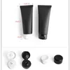 100ml Empty Cosmetic Container Matte Black Squeeze Bottle Makeup Cream Body Lotion Travel Packaging Plastic Soft Tube 100g Jexcd