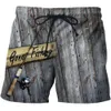 calça de praia estilo haste de pesca 3d tendência de verão casual impressão shorts masculinos m51 32