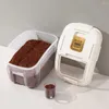 Bouteilles de rangement 5 kg de cuisine Contacteur Bodet Box riz à l'épreuve des insectes Boîte de riz à l'épreuve d'humidité Jar scellé Home Pet Dog Food Store Box-A