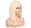 13x4 Bob Frontal Wigs 1B 613 Ombre Blonde Straight Brazilian Lace Front Human Hair Hair Breacted Procked Short for Black