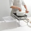 Küche Aufbewahrung Schieberie -Regal Organizer Rack Countpops Schränke Tischgeschirr Stapelstapelbares Home Regal für eingeschöpft
