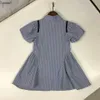 Topp baby kjol akademi stil design lapel prinsessan klänning storlek 90-140 cm barn designer kläder sommar flickor partydress 24 april