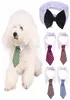 Dog Grooming Cat Striped Bow Tie Collar Pet Adjustable Neck Tie White Collar Dog Necktie Party Wedding Gravata Cachorro4653083