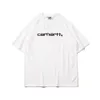 7IOI Designer Fashion Short Sleeved t Shirts Tooling Carhartte Men's Letter Embroidery Loose Teen Couple Round Neck Pullover Casual Commuting Instagram Sleeves