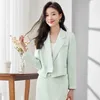 Two Piece Dress Elegant Skirt Suits For Women Long Sleeve Office Korean Casual 2024 Spring Autumn Double Breasted