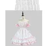 Robes décontractées femme princesse rose robe robe cosplay café uniforme lolita lolita school plus taille de femme de chambre robe de fête à l'épaule kawaii