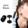 Boucles d'oreilles cerceaux punk noirs en acier inoxydable hommes titane croix de vent foncé hip hop set joelry joelry femmes en gros