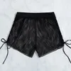 Wrap Mesh Women Women Beach Biquini envolve shorts de babados de plutas