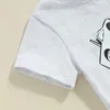 Ensembles de vêtements en tout-petit garçon shorts d'été de la lettre imprimé à manche ronde à manche