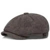 BERETS RETRO British Sboy Hats for Men Women 2024 Spring Autumn Ottagonal Cap Fashion Pinter
