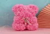 25cm 17 Colors Creative Teddy Bear Flowers PE Rose Flower Party Wedding Decoration Romantic Valentines Day Gifts Red Pink7295694