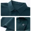 最大5xL夏のメンズLopup Hollow Phortsleeved Polo Shirt Ice Silk Silk Silk Silk Silk Silk Busientable Business Fashion Tshirt Male Brand Clotes P240418