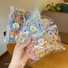 Accessoires de cheveux 50 / 100pcs Enfant Accessoires de cheveux Childrens adaptés aux filles High Elastic Solid Hair Baby Rubber Hair Band Cute Childrens Clope Corde D240514