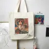 Сумки для покупок 2024 Женская монетная масляная картина Canvas Vintage Sagpper Bag Сумма с высокой сумкой экологически