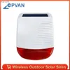 Systèmes d'alarme CPVAN 110DB Wireless Outdoor Solar Alarm Light clignotant Alarme imperméable pour la sécurité Home Fambar WiFi 4G Système d'alarme GSM WX