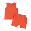 Vêtements Ensemble unisexe Petit enfants Boy Girl Summer Vêtements Sans manches Sans débardeur