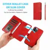 Cell Phone Cases Wallet Phone Cases for iPhone 14 13 12 11 Pro Max X XS XR 15 Plus 2in1 Car Mounted Calfskin Texture PU Leather Flip Kickstand Cover Case with Card Slots