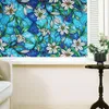 Window Stickers PVC Privacy Decorative Films Orchid Film Stained Glass Home Diy Decoration 45x100cm