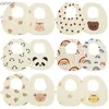 Bibs Burp Cloths Baby Bib adapté aux garçons et aux filles respirants goutte à goutte Coton Bib Baby Bib Baby Bib Cartoon Imprimée Bib de soins aux nouveau-nés WX