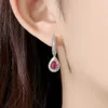 Designer Wassertropfen Ohrringe für Frauen kupferte Platin -Set AAA Zirkon Kristall Koreanische Hochzeitsfeier Schmuck freien Versand