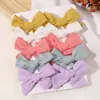 Haarzubehör 10 PCs Feste Farbe Baumwolle Haarbögen Haarklammern für Baby Girls Boutique Haarnadeln Barrettes Kopfbedeckung Haare Ackerssorge Großhandel Großhandel