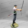 Action Toy Figures Anime El Zoro Vs Dracule Mihawk Figure One Piece Figures Black Roronoa Zoro Statue GK Sit