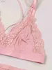 Bras stelt Varsbaby Lace Bra Set geschikt voor vrouwen geen padding bh+slipjes kousenbanden+kousen 3 stuks zomer ondergoed xw