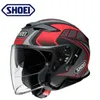 Shoei Smart Helmet Japanese J-Cruise Motocicleta de 2ª geração com lentes duplas para homens e mulheres meio anti-nevoeiro de três quartoswiU9