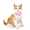 Produits de vêtements pour chiens Spring Pet Bows Tie Tie Gootage Bowties Bow Flower Perle Diamond Collar pour la Valentin's Fashion Day