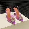 scarpe firmate donne sandali designer sandals tacchi sandalo pantofole seta scarpe trasparenti di lussuosa festa di nozze con tacchi alti talloni da sole gust stallone scroodo di cristallo scarpe diamanta