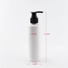 200 ml x 12 tomma färgade plastlotion pumpflaskor för dusch gel flytande tvål kropp grädde husdjur kosmetiska behållare hud caregood packag eodj