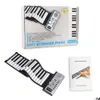 USB -gadgets 61 Sleutels Rollen Piano Piano draagbare oplaadbare elektronische hand met milieugebouw in luidspreker Sile Soft Keyboard voor Dro Otrun