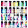 24 pouces Single Color Ombre Color multicolore Green Rose Synthétique Extension de cheveux Twist Jumbo Traidage Kanekalon Bulks Dreadlock Dhl